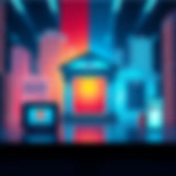 A visual representation of banking options for peer-to-peer businesses, showcasing the contrast between smaller and larger companies in the finance sector.