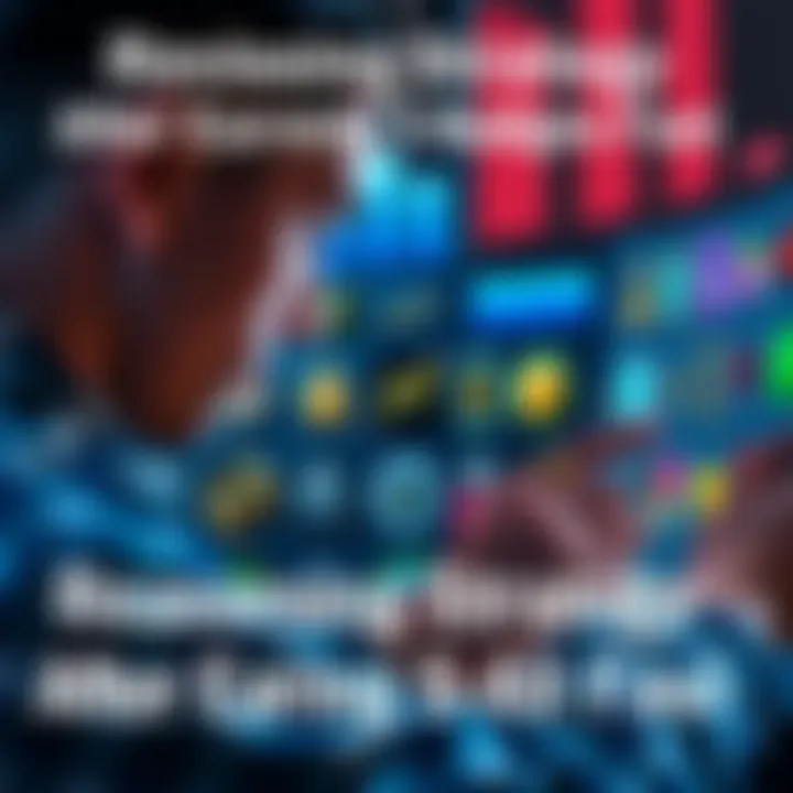 Individual looking at badges and parcels on a digital screen