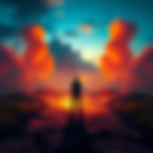 A person standing at a crossroads, contemplating different paths ahead, symbolizing decision-making.