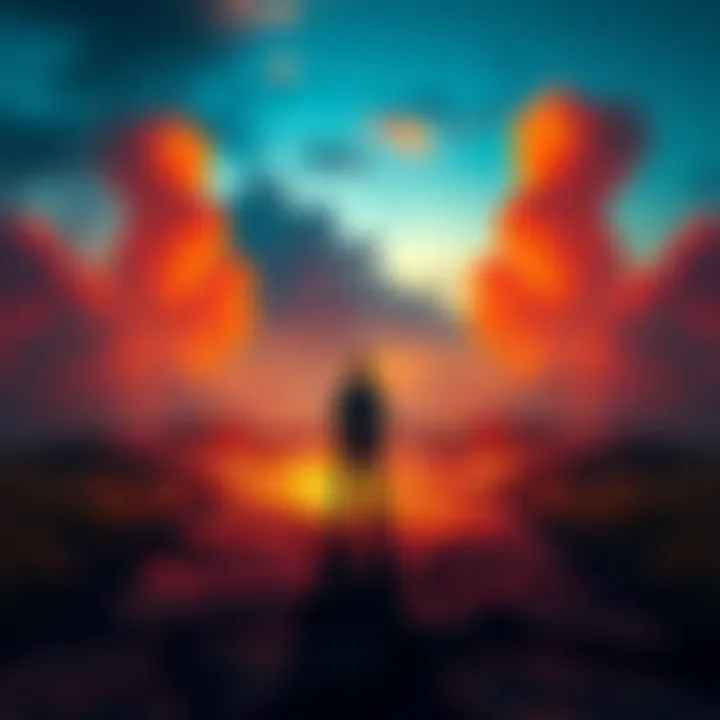 A person standing at a crossroads, contemplating different paths ahead, symbolizing decision-making.