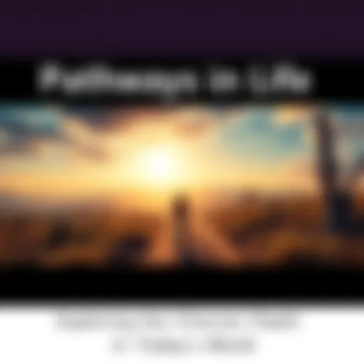 A person standing at a crossroads, contemplating different paths ahead in a natural setting.