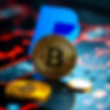 Paypal Crypto Fees A graphic showing Paypal's logo with a crypto coin and a percentage symbol, illustrating additional fees on transactions.