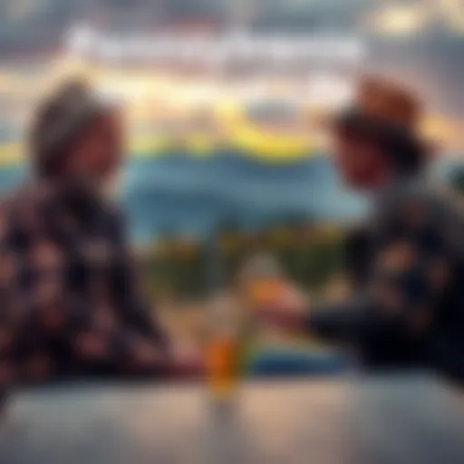 A lifelong Pennsylvanian sharing thoughts about local culture and traditions in a friendly outdoor setting, with mountains in the background.