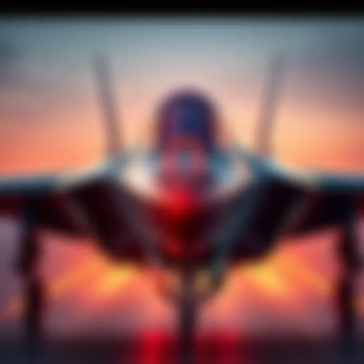 F-35 fighter jet with a digital lock symbol representing quantum-resistant encryption advancements.
