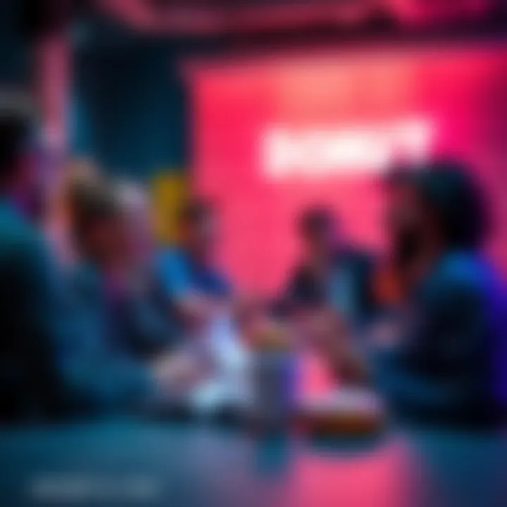 A group of people engaged in a friendly discussion about donuts in a community forum setting