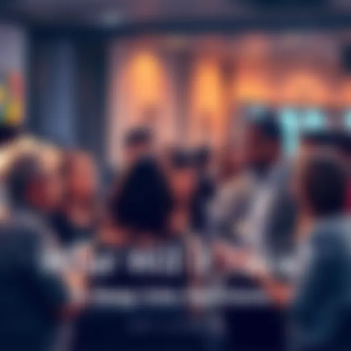 A group of people engaged in conversation about ideas for achieving breakthroughs in various fields