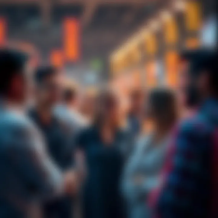 A group of people sharing their experiences about the financial market impact and recovery,