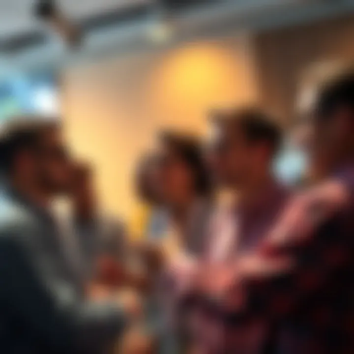 Group of people engaging in a lively discussion about current events