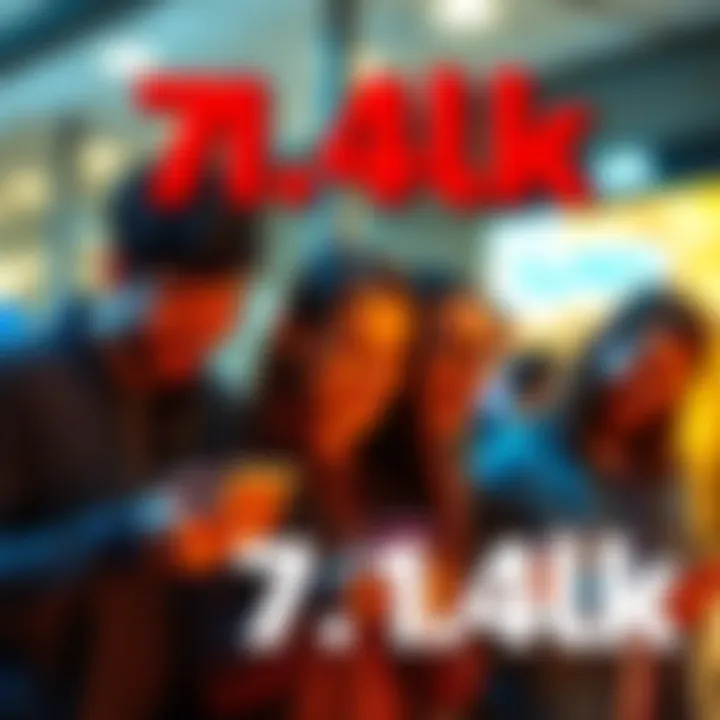 A group of friends laughing together while looking at their phones, reacting to humorous posts about a number on social media.