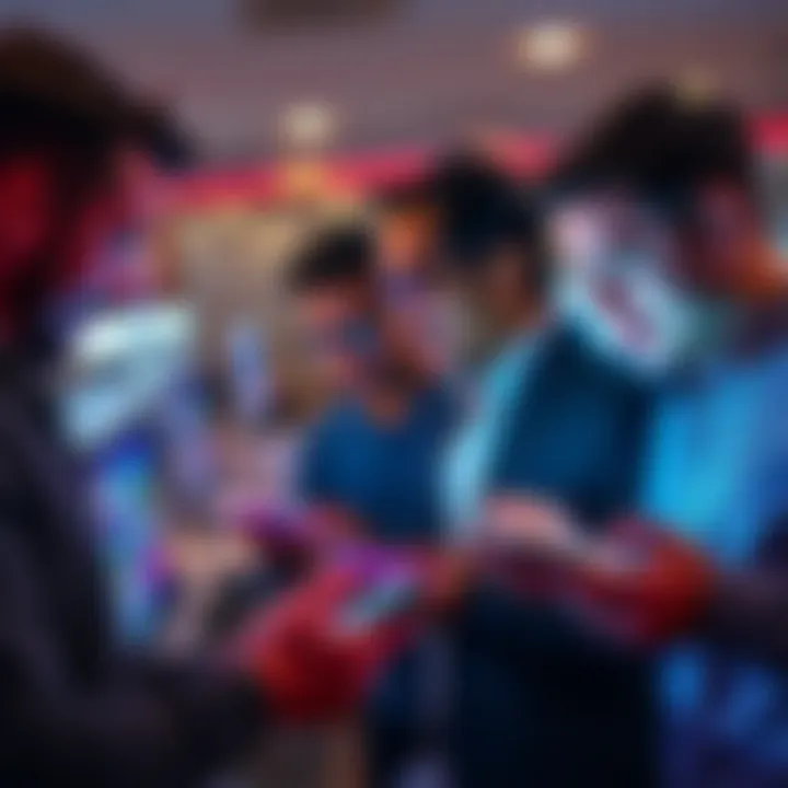 Group of people looking at different swap aggregator options on their devices