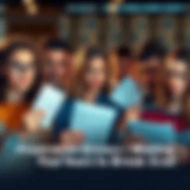 A group of individuals with concerned expressions, discussing their financial struggles while holding bills and documents, showcasing the feeling of uncertainty and frustration over money issues.