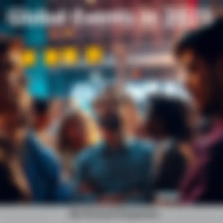 A diverse group of people sharing thoughts about global events in 2025, showcasing a mix of emotions and experiences.