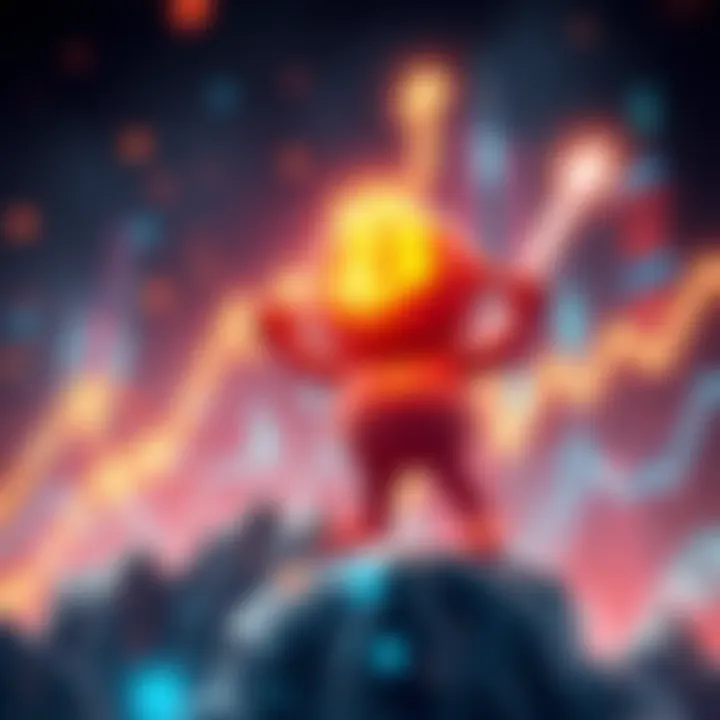 Visual representation of a potential price surge in Pepe cryptocurrency, featuring upward trending graphs and a Pepe character, symbolizing optimism in the crypto market.