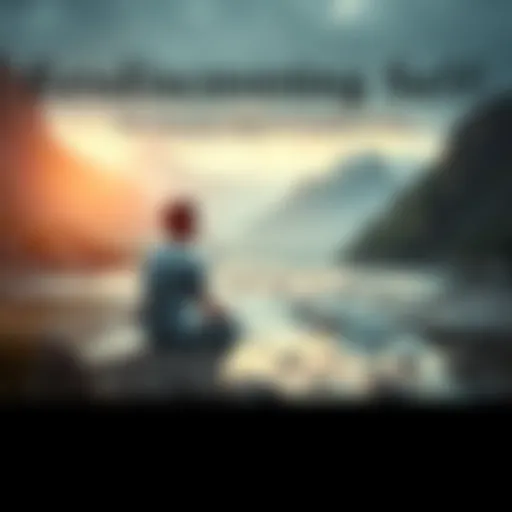 A person sitting on a rock by a river, looking contemplative and peaceful, symbolizing a journey of self-reflection and authenticity.