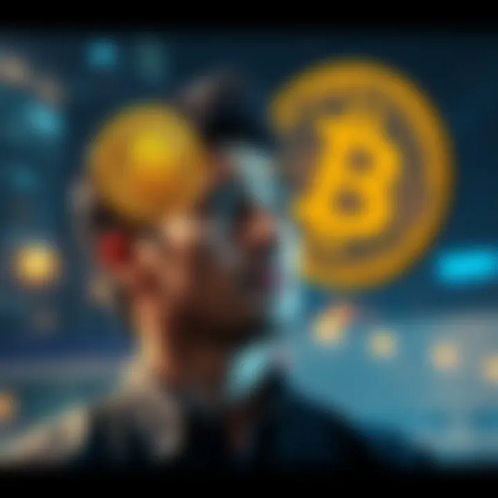 Individual contemplating different strategies for managing Bitcoin assets like holding or staking