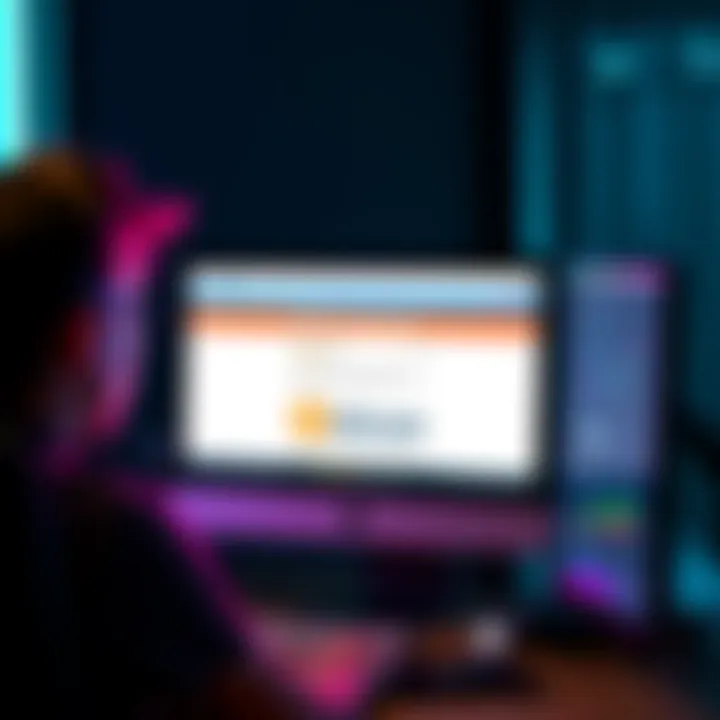 A person looks surprised as a computer screen shows a ban notification from a Bitcoin forum for inappropriate comments.