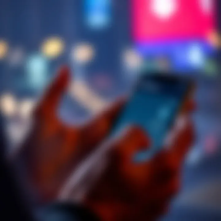 Individual looking at their smartphone with an Ethereum wallet open, showing their digital currency holdings