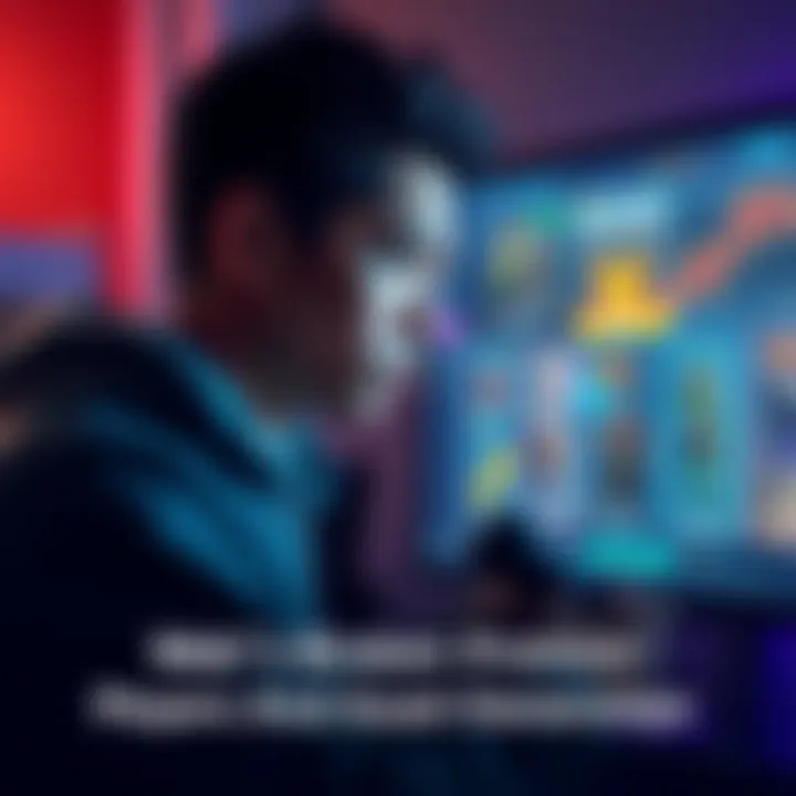 A gamer looking frustrated while staring at a screen displaying digital items and game characters, symbolizing asset ownership issues in Web3 gaming.