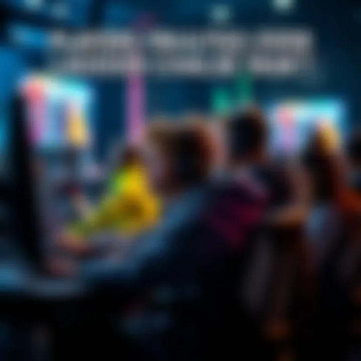 Group of gamers expressing frustration while playing a video game, looking at screens with completed tasks