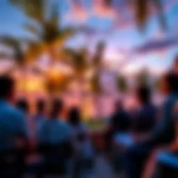 Participants at the Polkadot Blockchain Academy learning about blockchain technology in a tropical setting