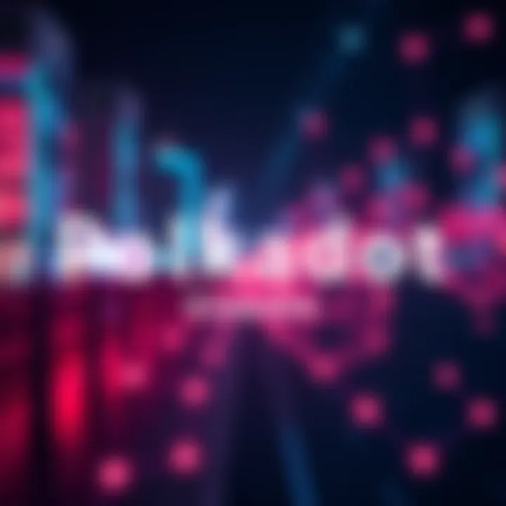 Polkadot Ecosystem Updates An overview of the Polkadot ecosystem with visual elements representing blockchain technology and community collaboration.