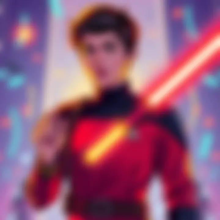 Illustration of Potential Trekker, a character with vibrant colors and dynamic pose, representing excitement among fans.
