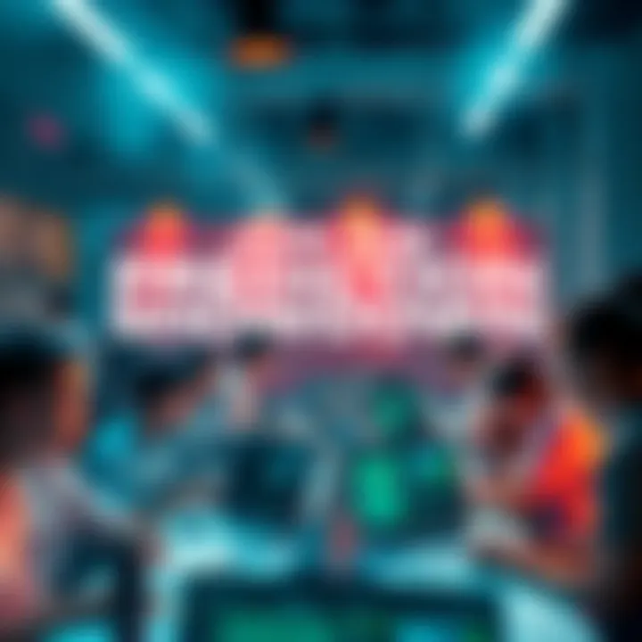 A graphic showing people placing bets and competing for airdrops in a lively online environment.