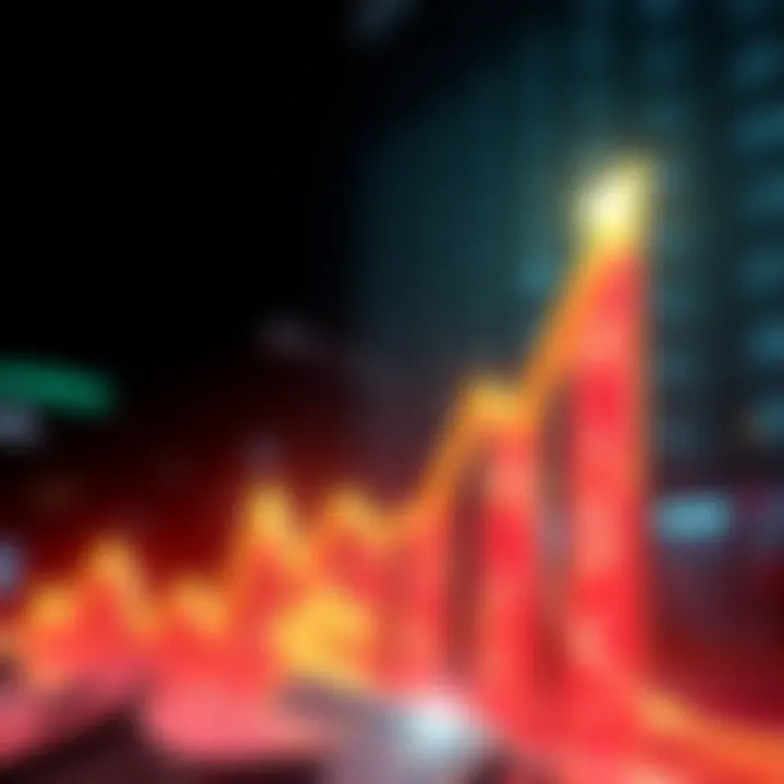 Prices Rising A graphic showing an upward trend in prices with currency symbols