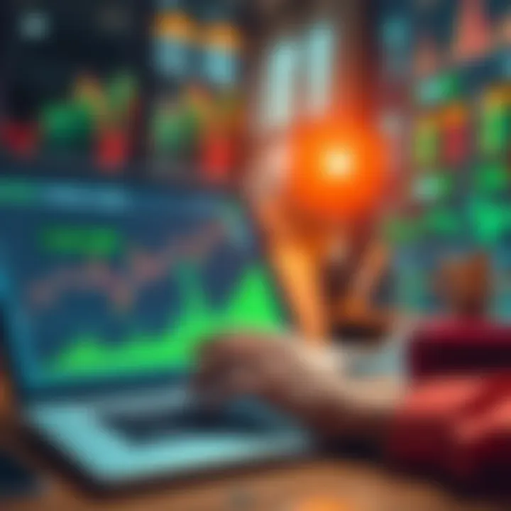 Profitability in Today's Market A person analyzing financial charts and graphs on a laptop, with upward trends highlighted in green, symbolizing investment opportunities.