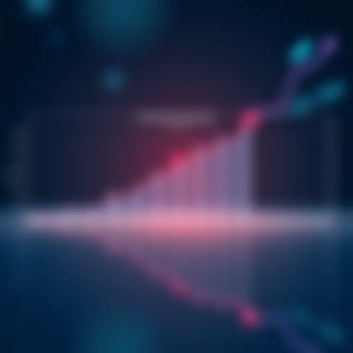 A chart showing six months of progress with upward trends and reflections