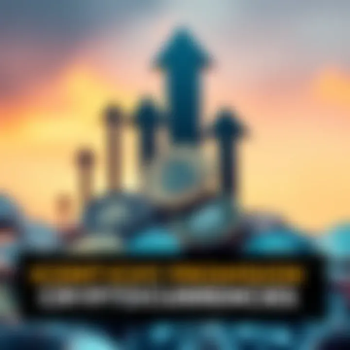 Promising Cryptocurrencies A visual representation of various cryptocurrencies with upward arrows indicating growth potential.