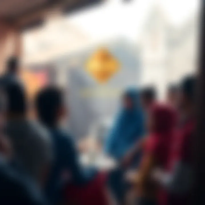 Promoting Monero Awareness A group of people discussing Monero cryptocurrency in a community setting, highlighting the need for financial alternatives in developing regions.
