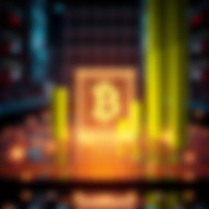 Proof of Stake Validator A digital representation of Proof of Stake validators, showcasing data transparency and trends for institutional adoption in a modern graphic design.