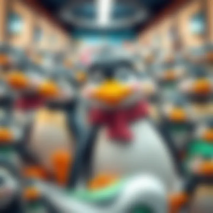 A collection of colorful Pudgy Penguin digital collectibles showcasing various unique designs and expressions