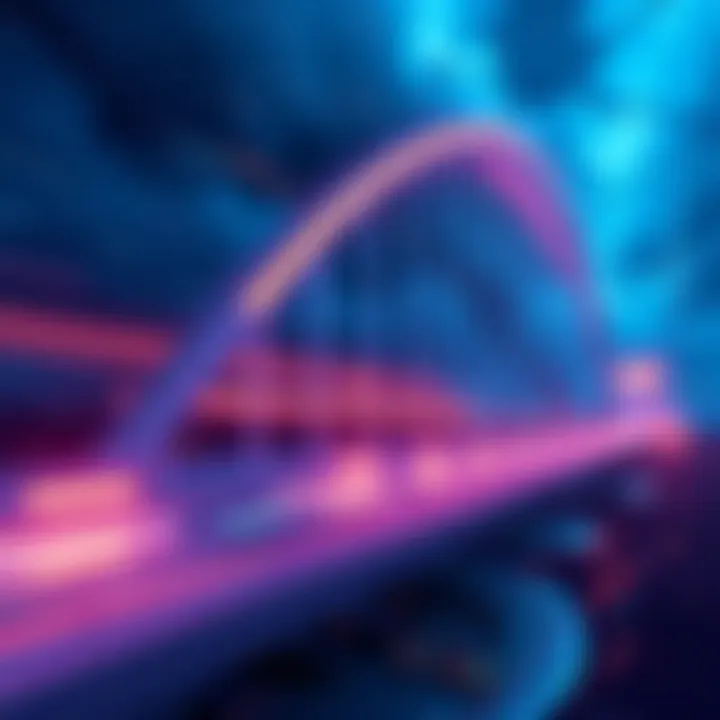 Pumpfun Trading Bridge A digital illustration of Pumpfun's new trading bridge connecting multiple blockchains, highlighting fast transactions and reduced errors.