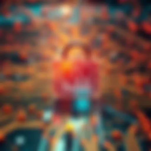 A visual representation of quantum computing with circuits and a digital lock symbolizing encryption and blockchain