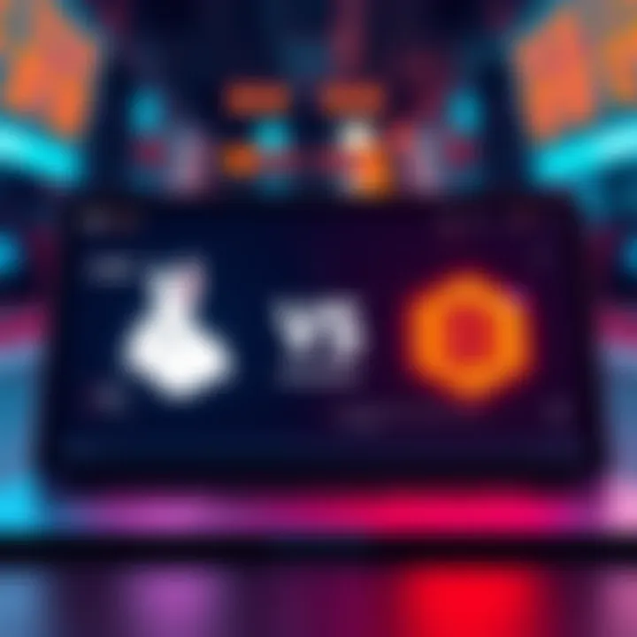 A modern digital wallet interface showcasing Rabby Wallet features with a comparison to MetaMask, symbolizing innovation in cryptocurrency management.