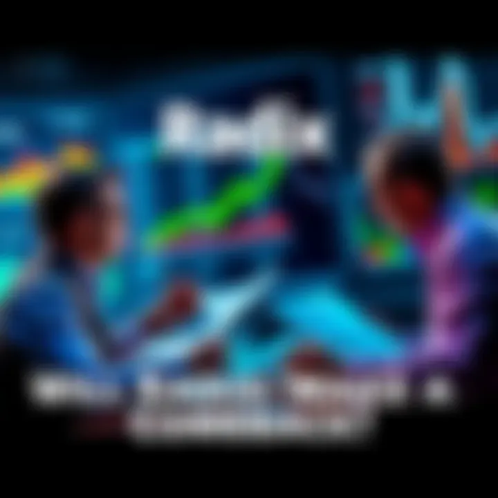 People analyzing charts and graphs about Radix's market potential and investment outlook