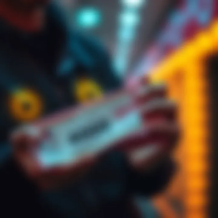 A person holding 4000 essence alongside a stack of raffle tickets, considering their options.