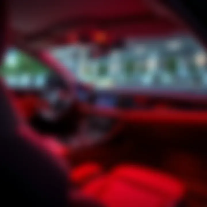 Upgraded interior of a refurbished vehicle showcasing modern features