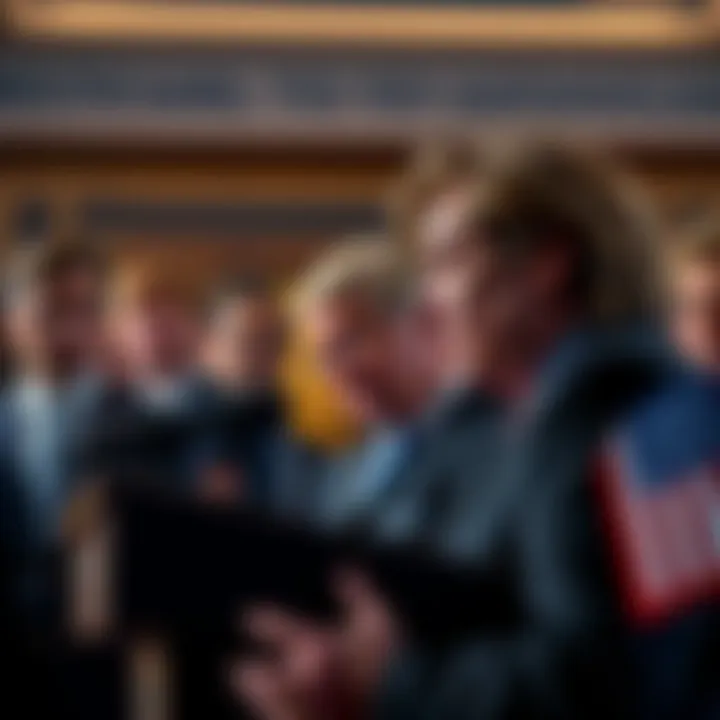 Republican lawmakers at a press conference discussing the rejection of Obamacare subsidies, highlighting tension in government