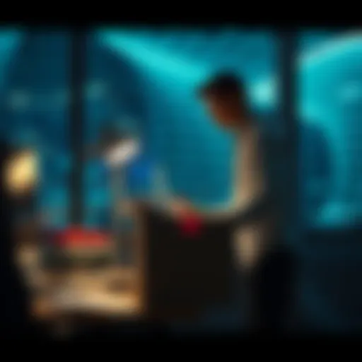 A concerned researcher from Anthropic speaking out about AI risks as they pack their belongings at their desk