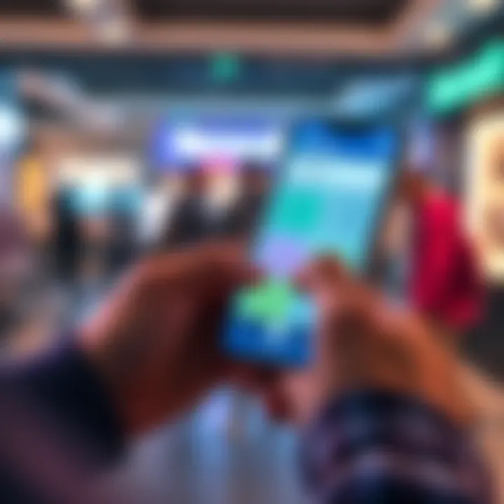 A person using a smartphone to sign up for Revolut Australia, displaying the app interface with banking features.