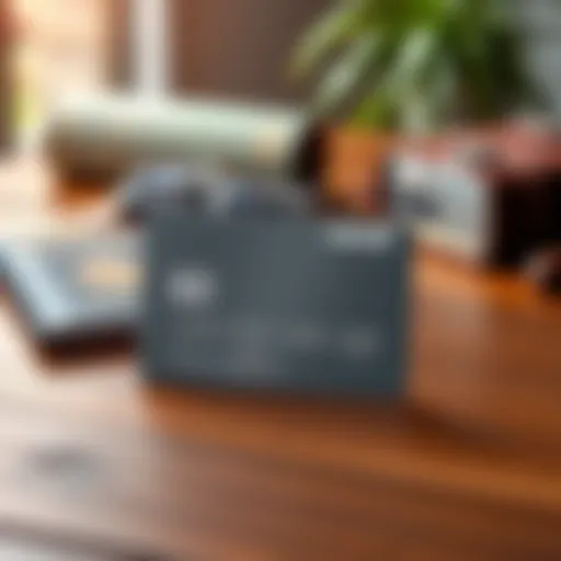A Revolut Metal card placed on a wooden table with a passport and travel items in the background.