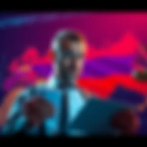 A businessman reviewing cryptocurrency transactions with a map of Russia in the background, symbolizing the country's move to legalize crypto for trade