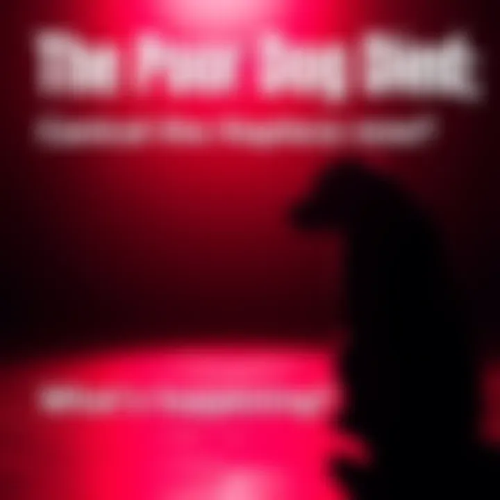 A silhouette of a sad dog sitting, symbolizing loss and mourning