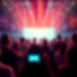 A vibrant launch event for Safe 5 with people cheering and banners in the background.