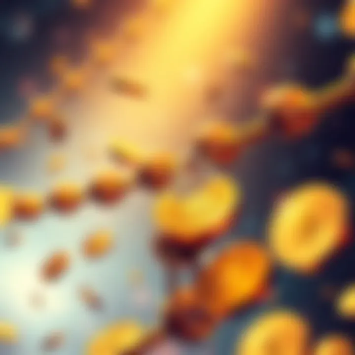 An illustration showing a digital representation of a blockchain with broken links and falling coins, symbolizing the theft of Saga Dollar tokens.