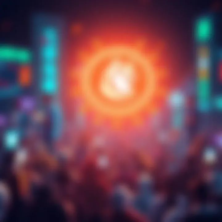 Graph showing Saiko Inu token's 3x growth with a vibrant community and innovative elements in the background