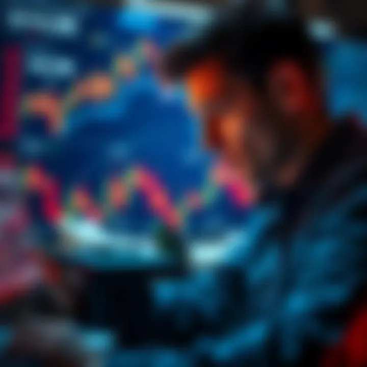 Saylor's Financial Moves A person analyzing stock charts with a large sum of money in the background, symbolizing significant financial investments.